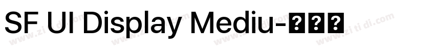SF UI Display Mediu字体转换
